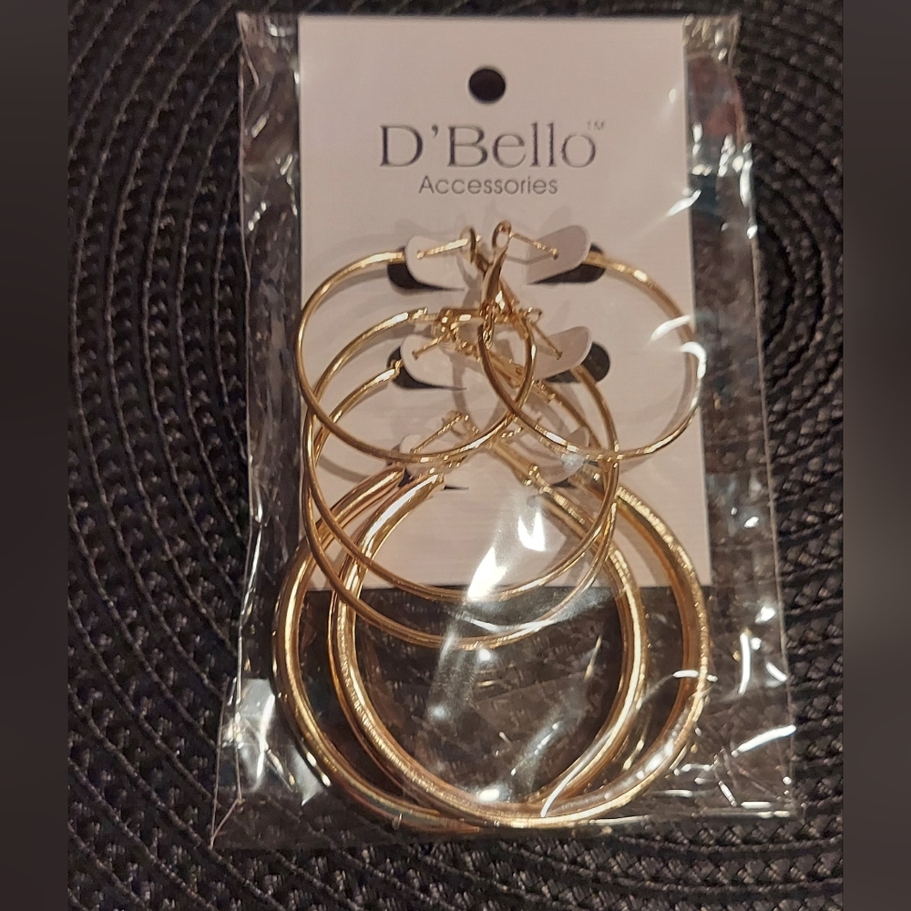 D'Bello Accessories 3 pair's Earrings